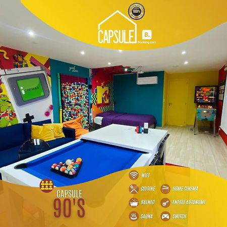 Capsule 90'S - Balneo - Sauna - Flipper - Billard - Netflix - Nintendo Switch & Jeux - Mons Zewnętrze zdjęcie